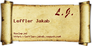 Leffler Jakab névjegykártya